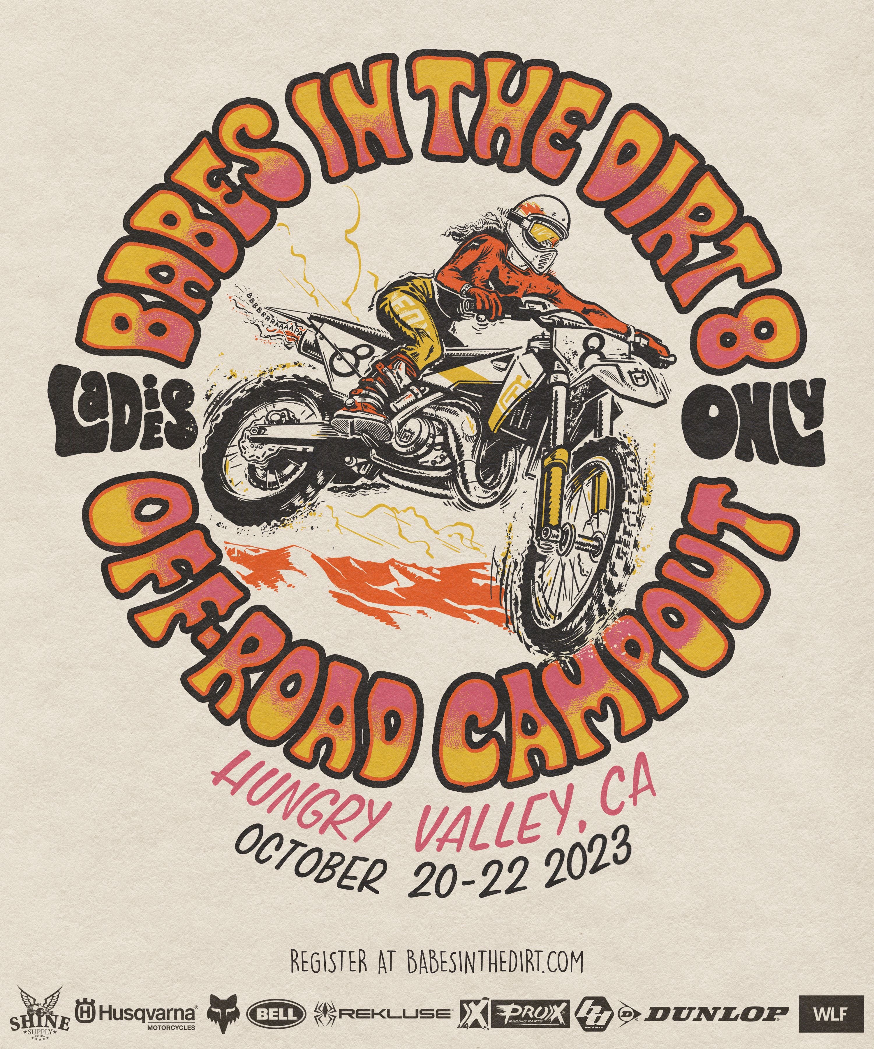 Tickets on Sale Now! Babes in the Dirt 8, Oct 20-22nd @ Quail Canyon MX, Lebec, CA